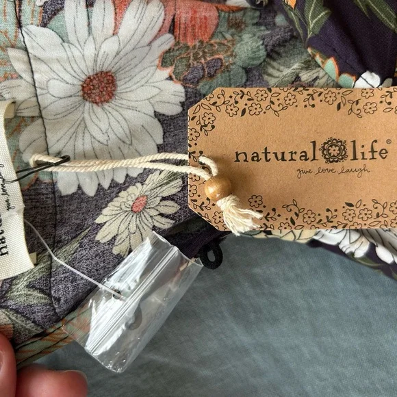 NATURAL LIFE Black and Orange Floral Jumpsuit - Picture 2 of 2